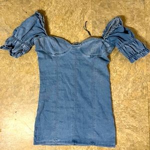 Off the Shoulder Denim dress